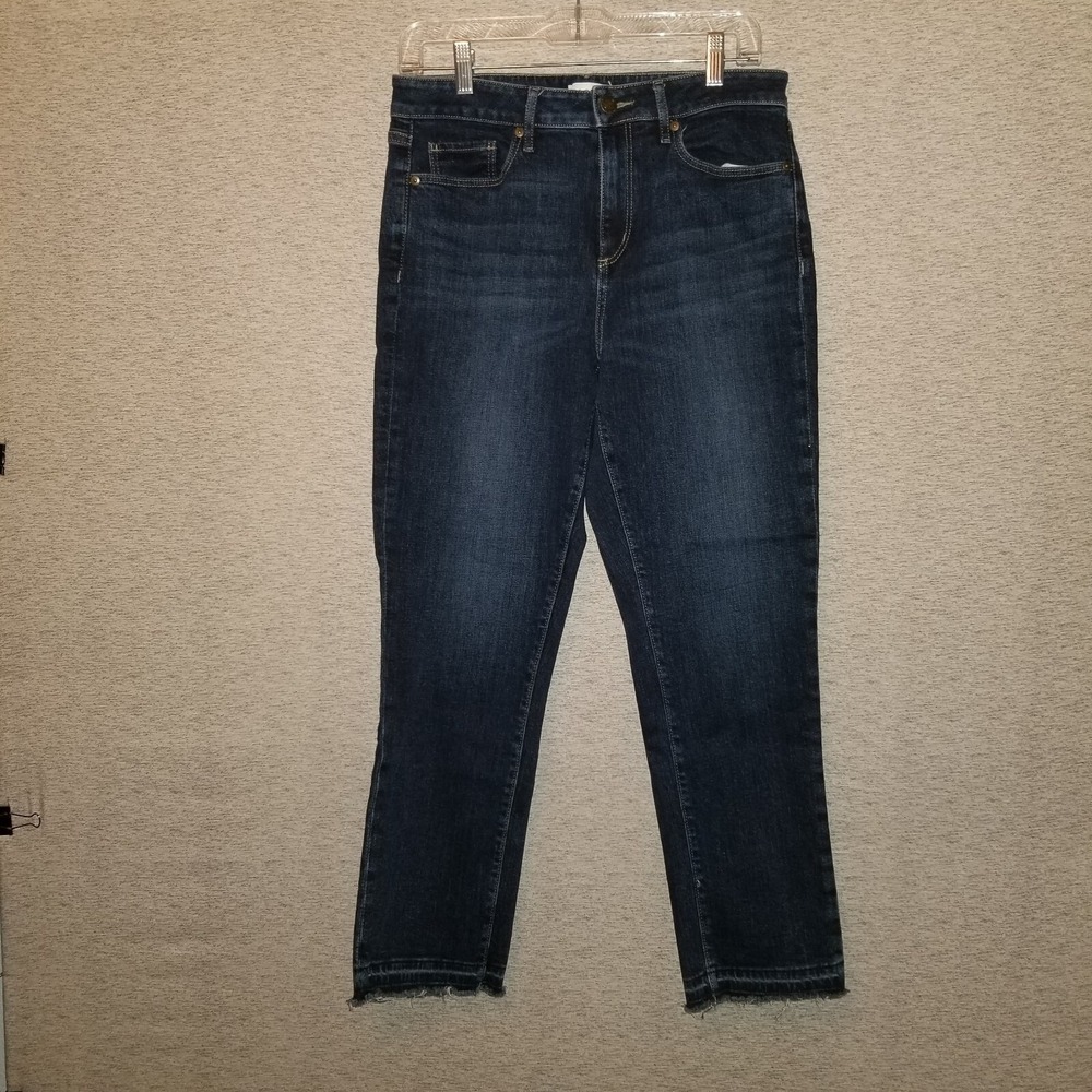 LOFT Made And Loved Curvy Skinny Jeans Women's 8 Blue Dark Wash High Rise 30x36